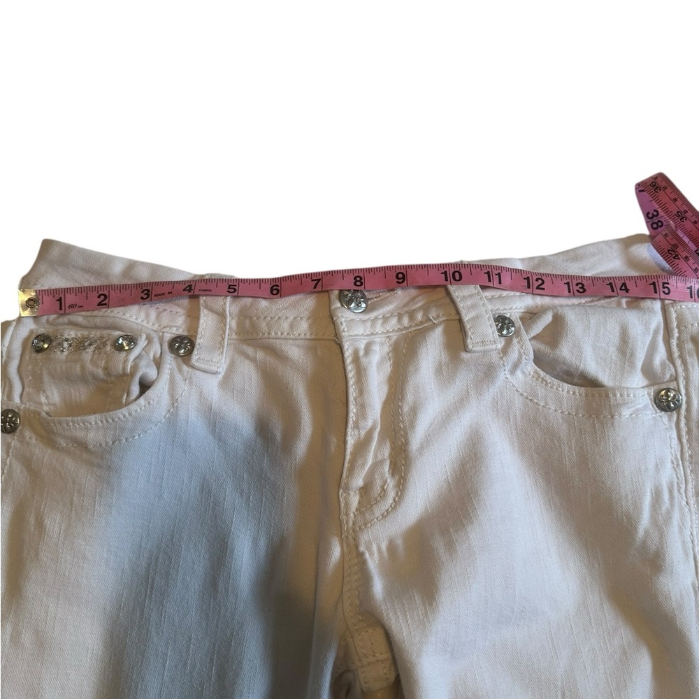 Miss Me White Crop Denim Capri - Picture 3 of 15